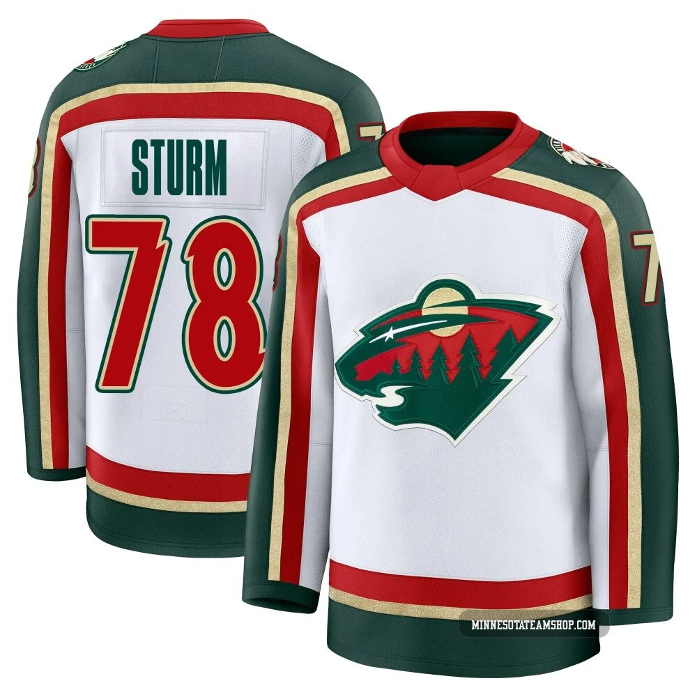 Nico Sturm Minnesota Wild White ＃78 Men's Premium 25th Anniversary Jersey