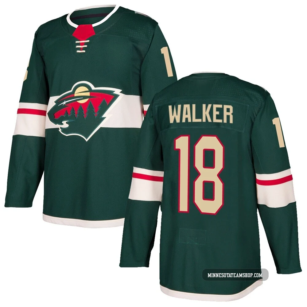 Sammy Walker Minnesota Wild Authentic Green ＃18 Men's Home Jersey