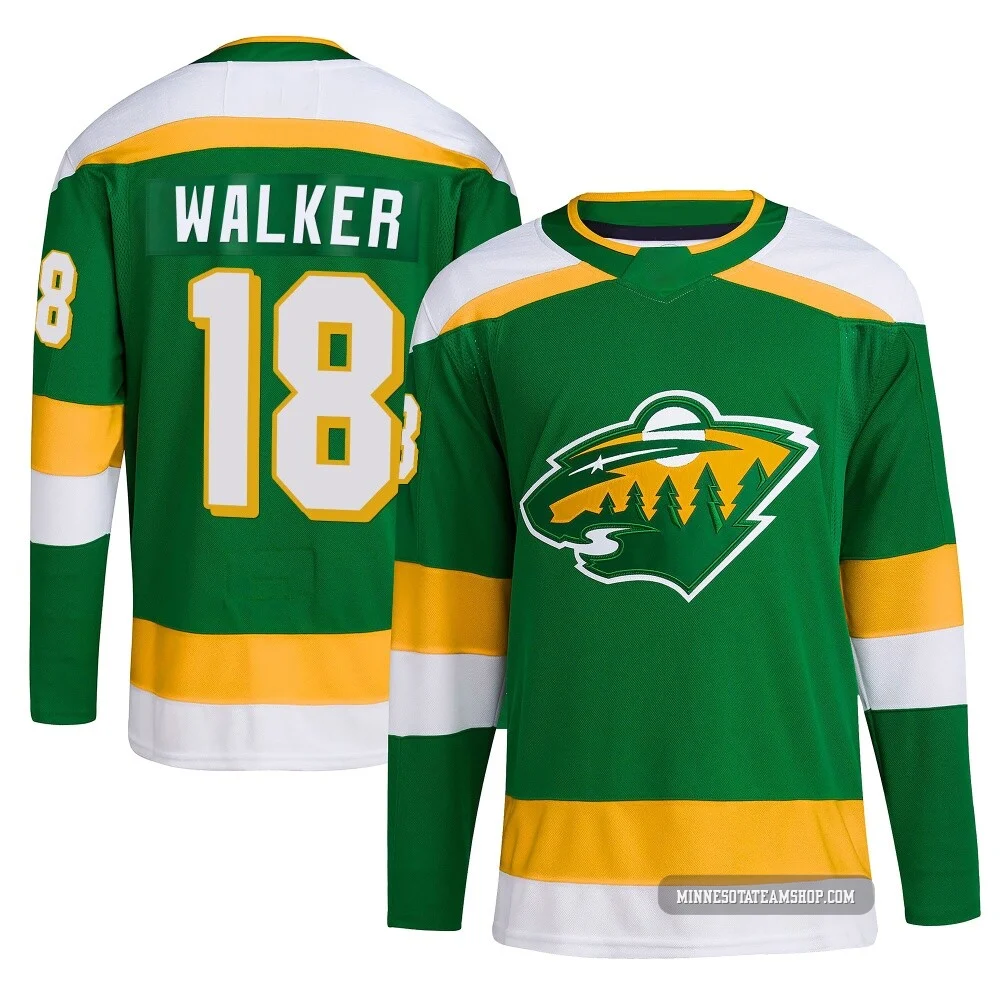 Sammy Walker Minnesota Wild Authentic Green ＃18 Youth Reverse Retro 2.0 Jersey