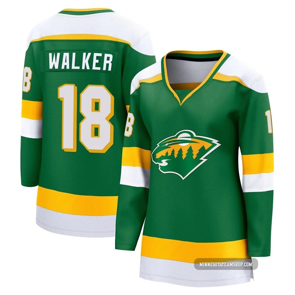 Sammy Walker Minnesota Wild Green ＃18 Women's Breakaway Special Edition 2.0 Jersey