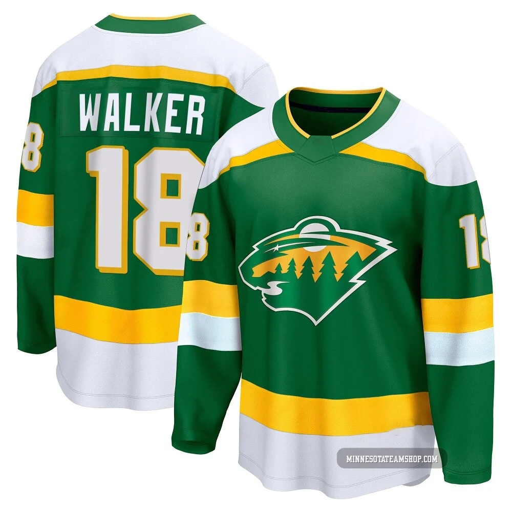 Sammy Walker Minnesota Wild Green ＃18 Youth Breakaway Special Edition 2.0 Jersey