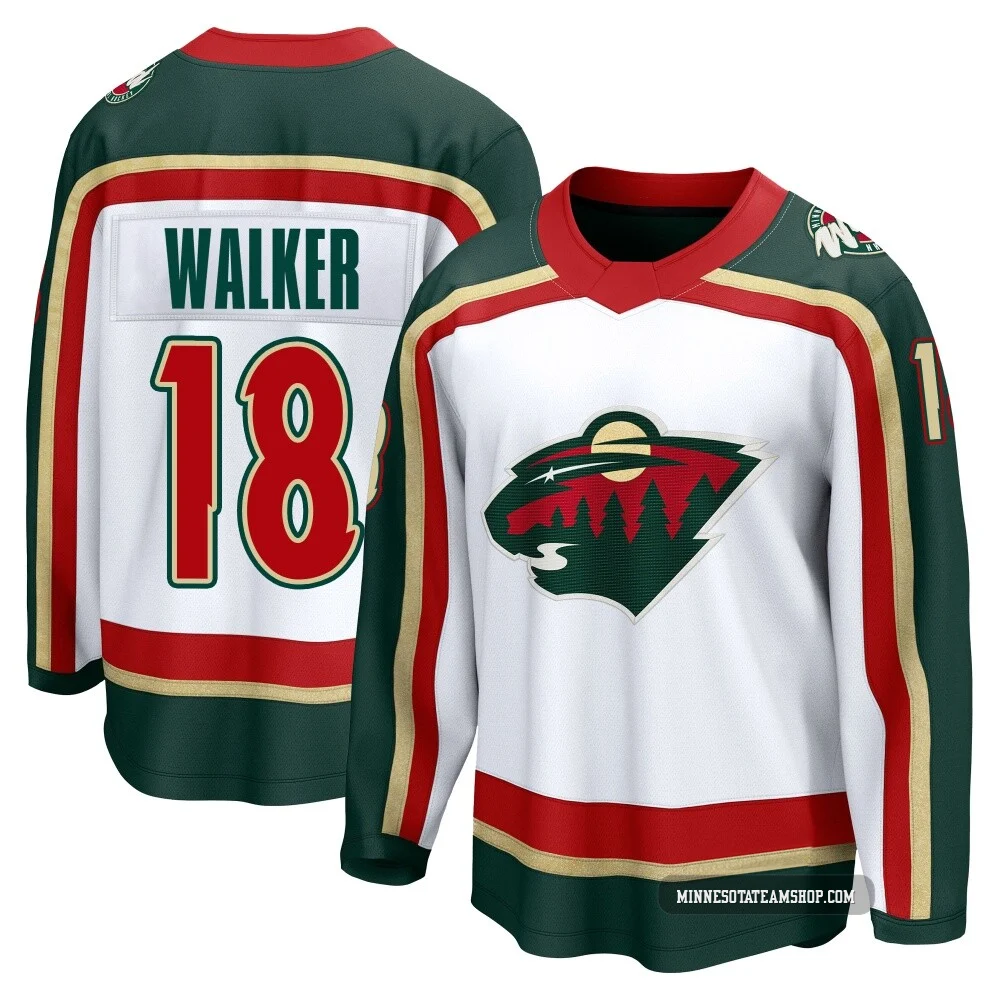 Sammy Walker Minnesota Wild White ＃18 Youth Breakaway 25th Anniversary Jersey