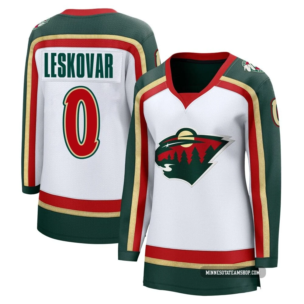 Stevie Leskovar Minnesota Wild White ＃0 Women's Breakaway 25th Anniversary Jersey