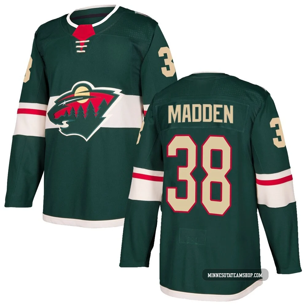 Tyler Madden Minnesota Wild Authentic Green ＃38 Men's Home Jersey