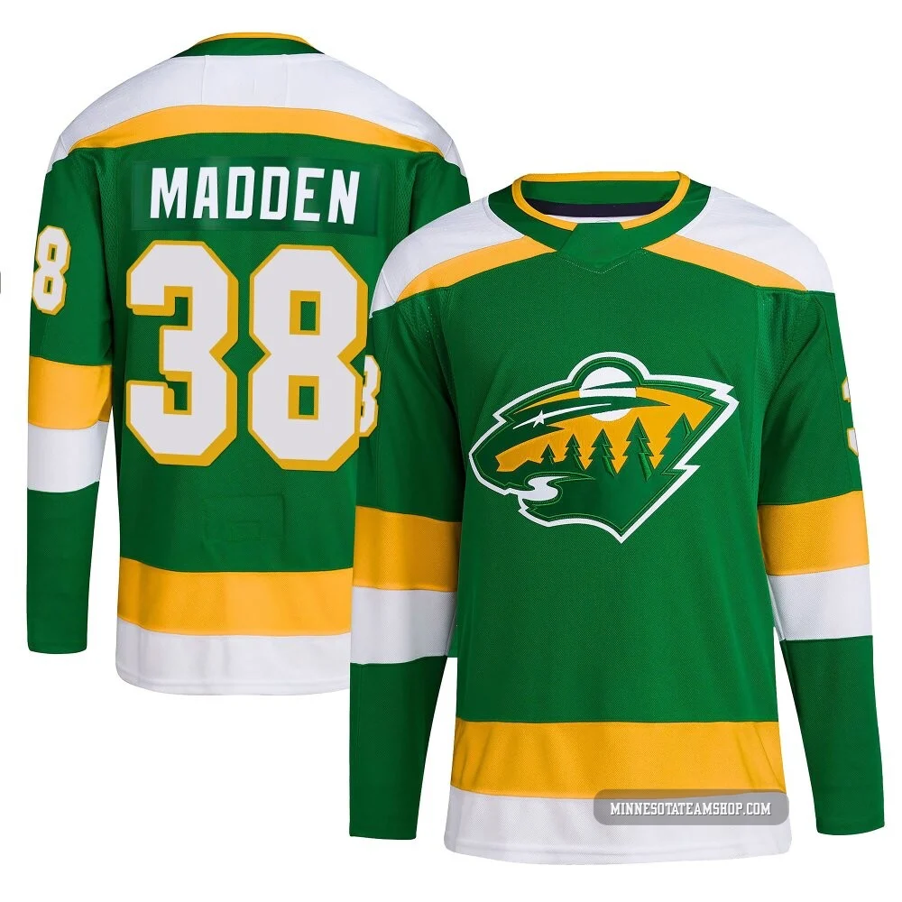 Tyler Madden Minnesota Wild Authentic Green ＃38 Men's Reverse Retro 2.0 Jersey