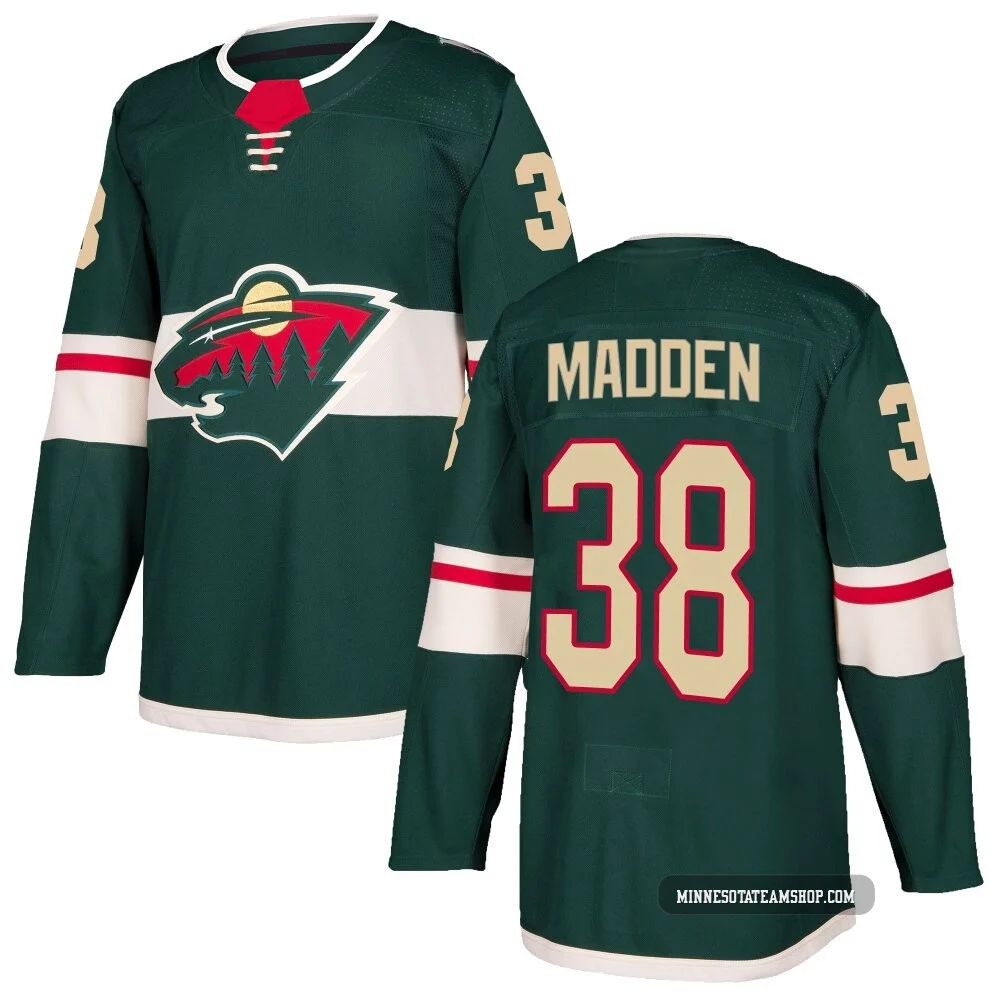 Tyler Madden Minnesota Wild Authentic Green ＃38 Youth Home Jersey