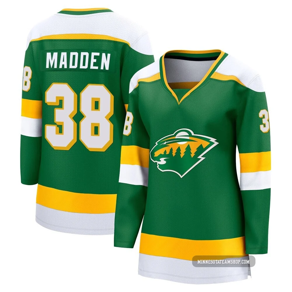 Tyler Madden Minnesota Wild Green ＃38 Women's Breakaway Special Edition 2.0 Jersey