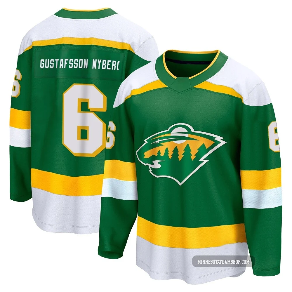 Viking Gustafsson Nyberg Minnesota Wild Green ＃6 Men's Breakaway Special Edition 2.0 Jersey